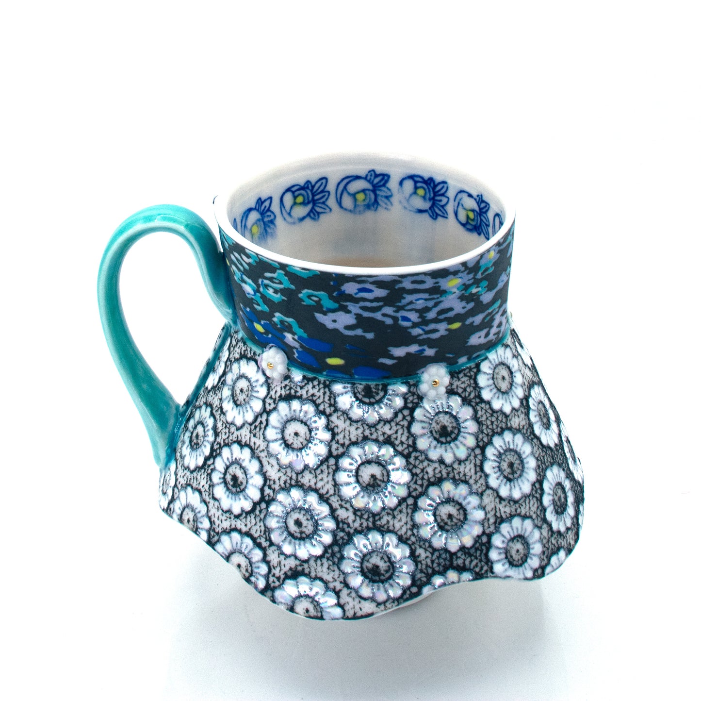 Blue Floral Skirted Mug