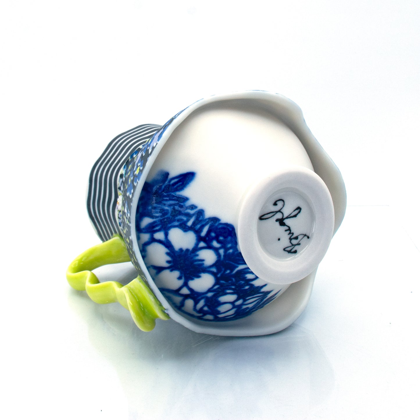 Blue Floral Skirted Mug