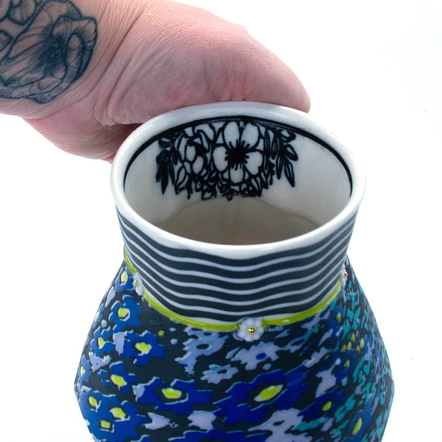 Blue Floral Skirted Mug