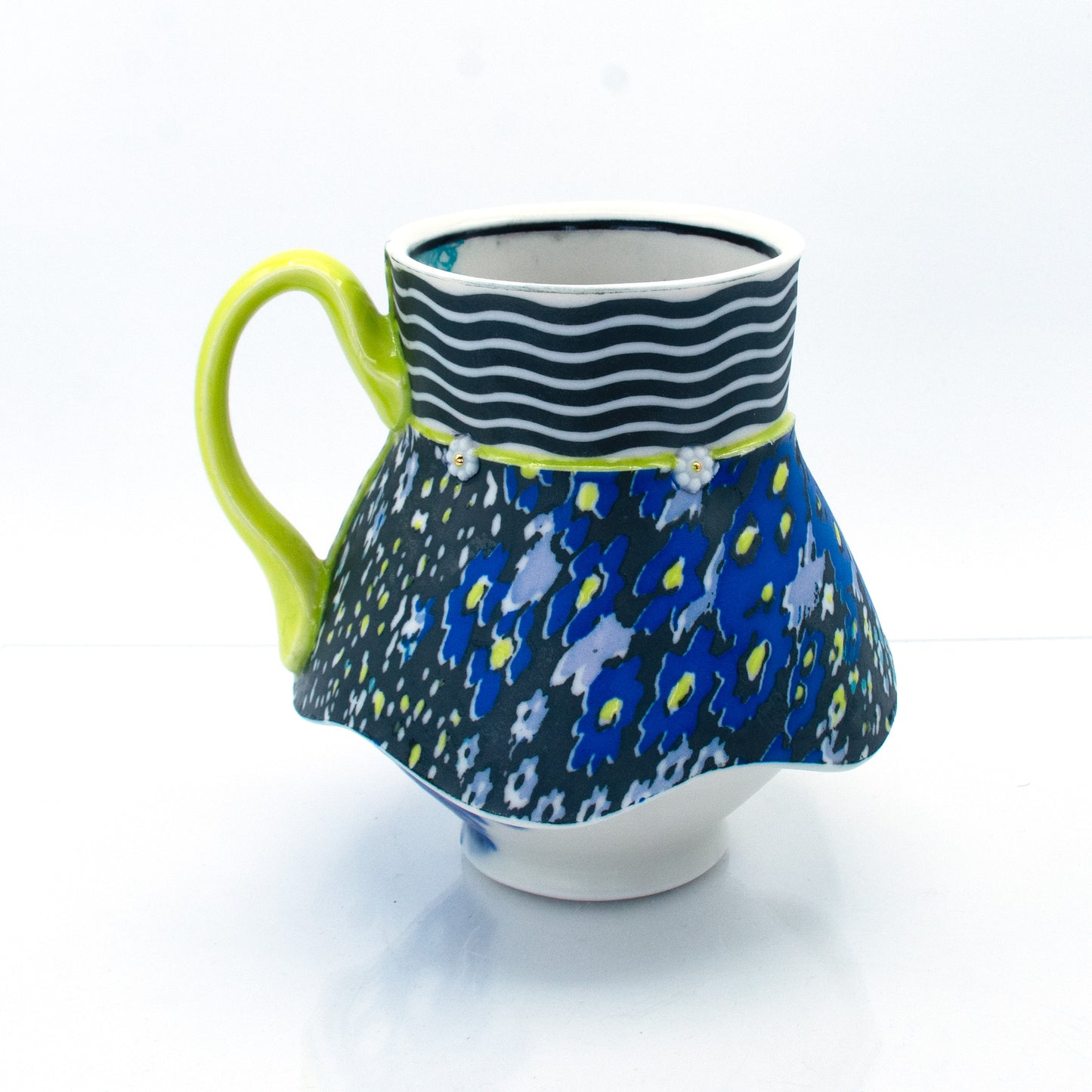 Blue Floral Skirted Mug