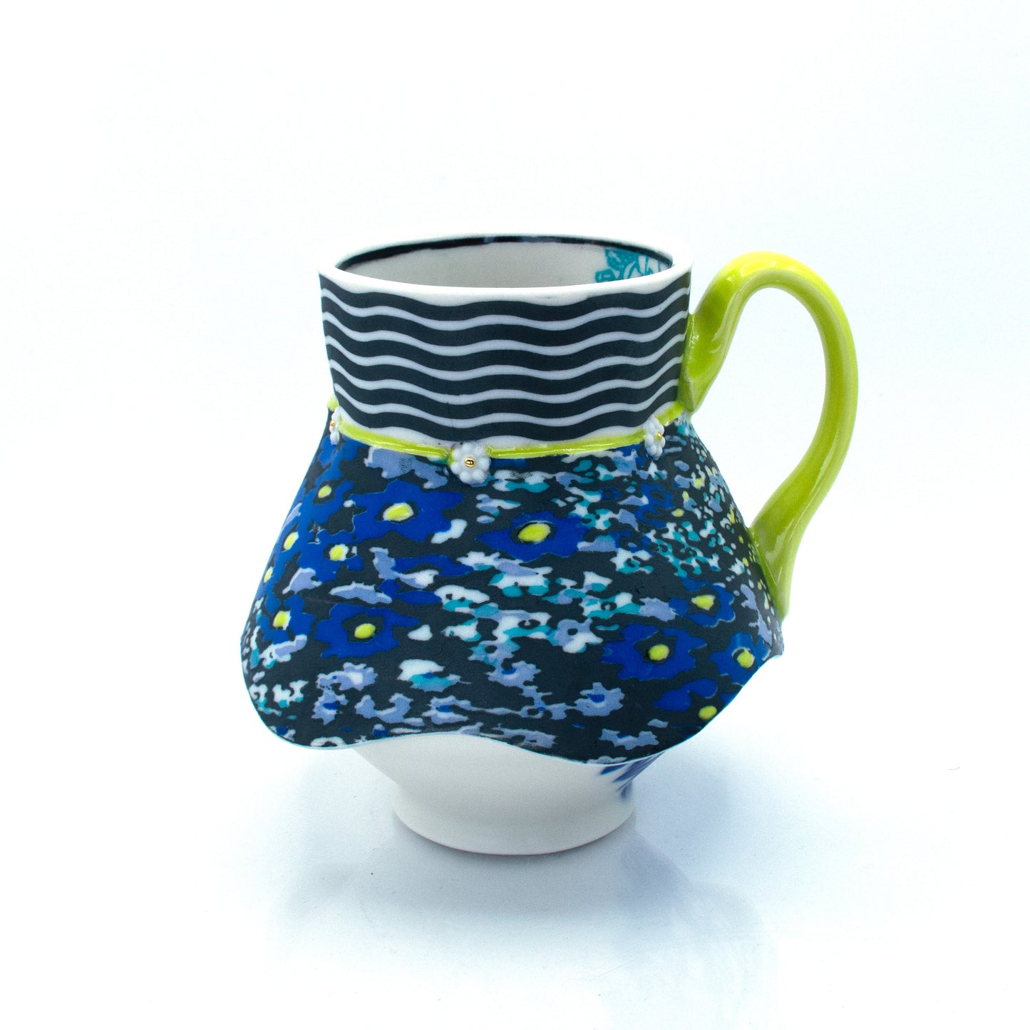 Blue Floral Skirted Mug