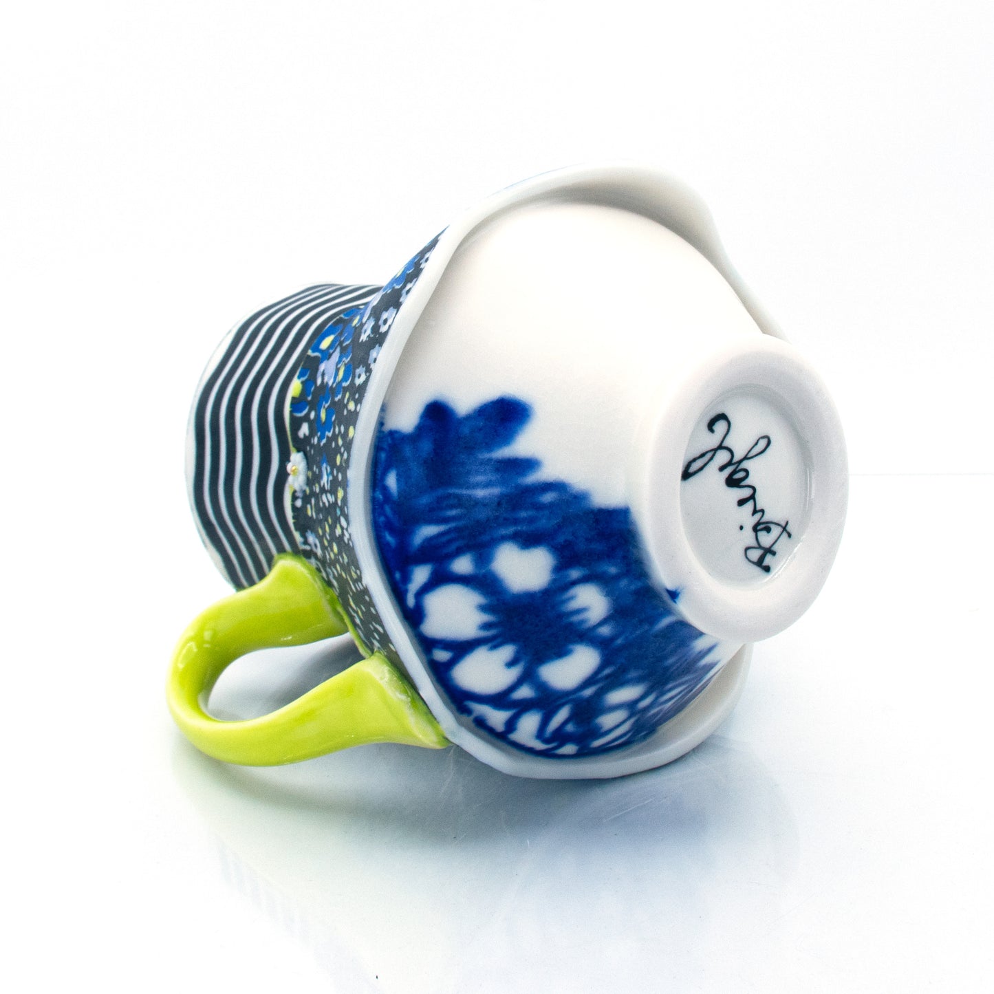 Blue Floral Skirted Mug