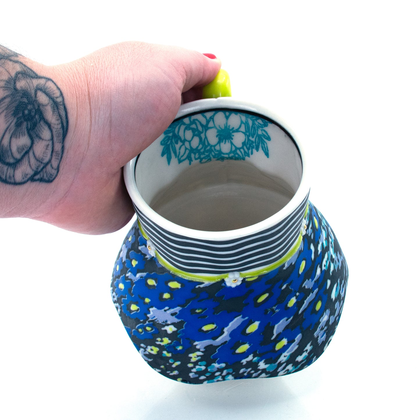 Blue Floral Skirted Mug