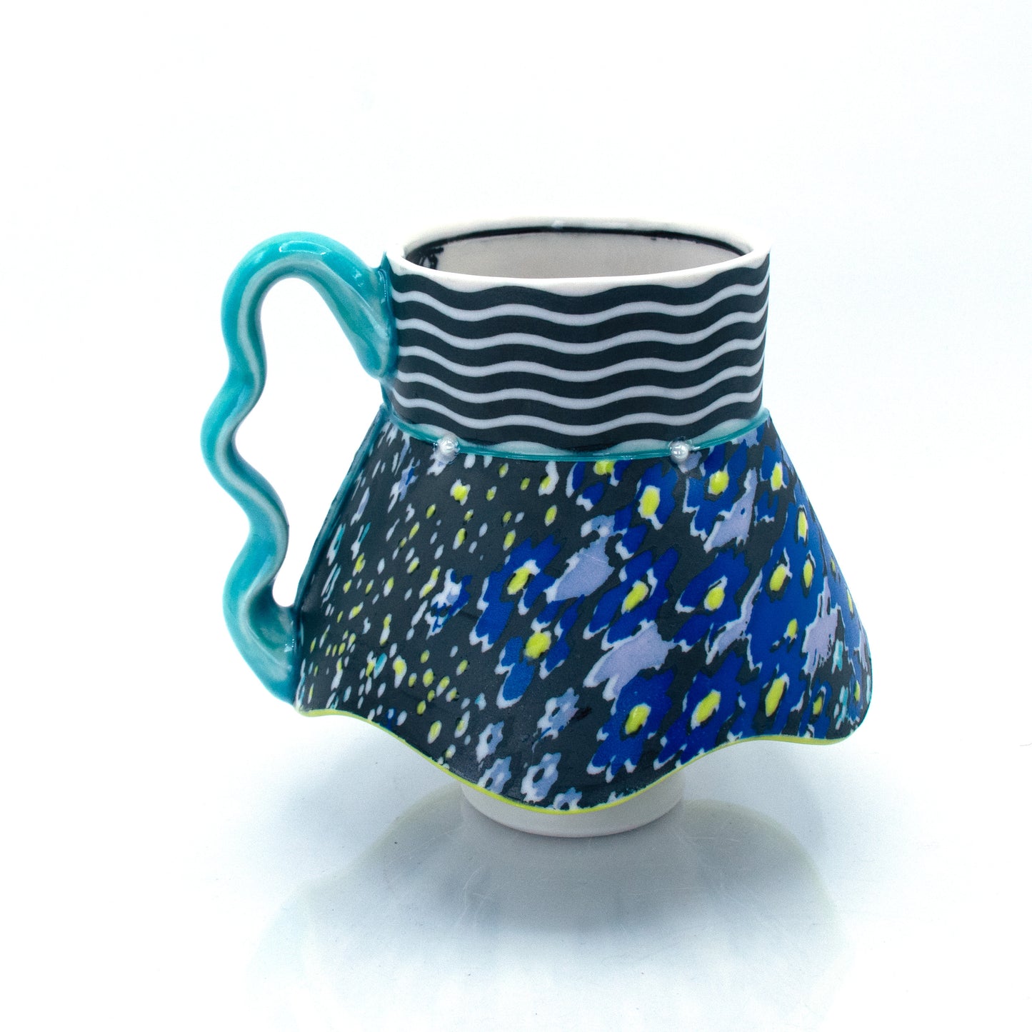 Blue Floral Skirted Mug