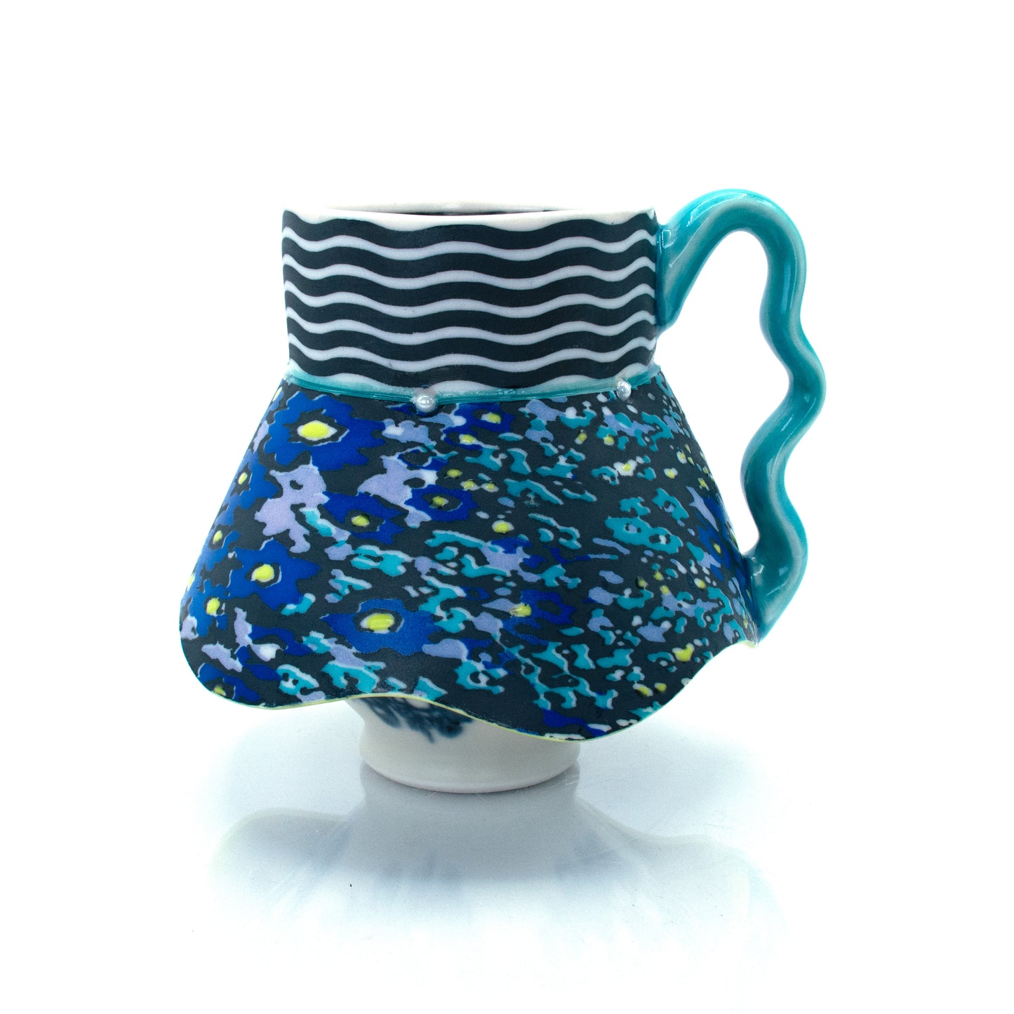 Blue Floral Skirted Mug
