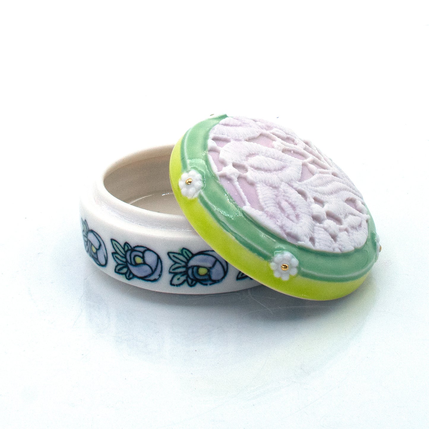 Floral Trinket Jar