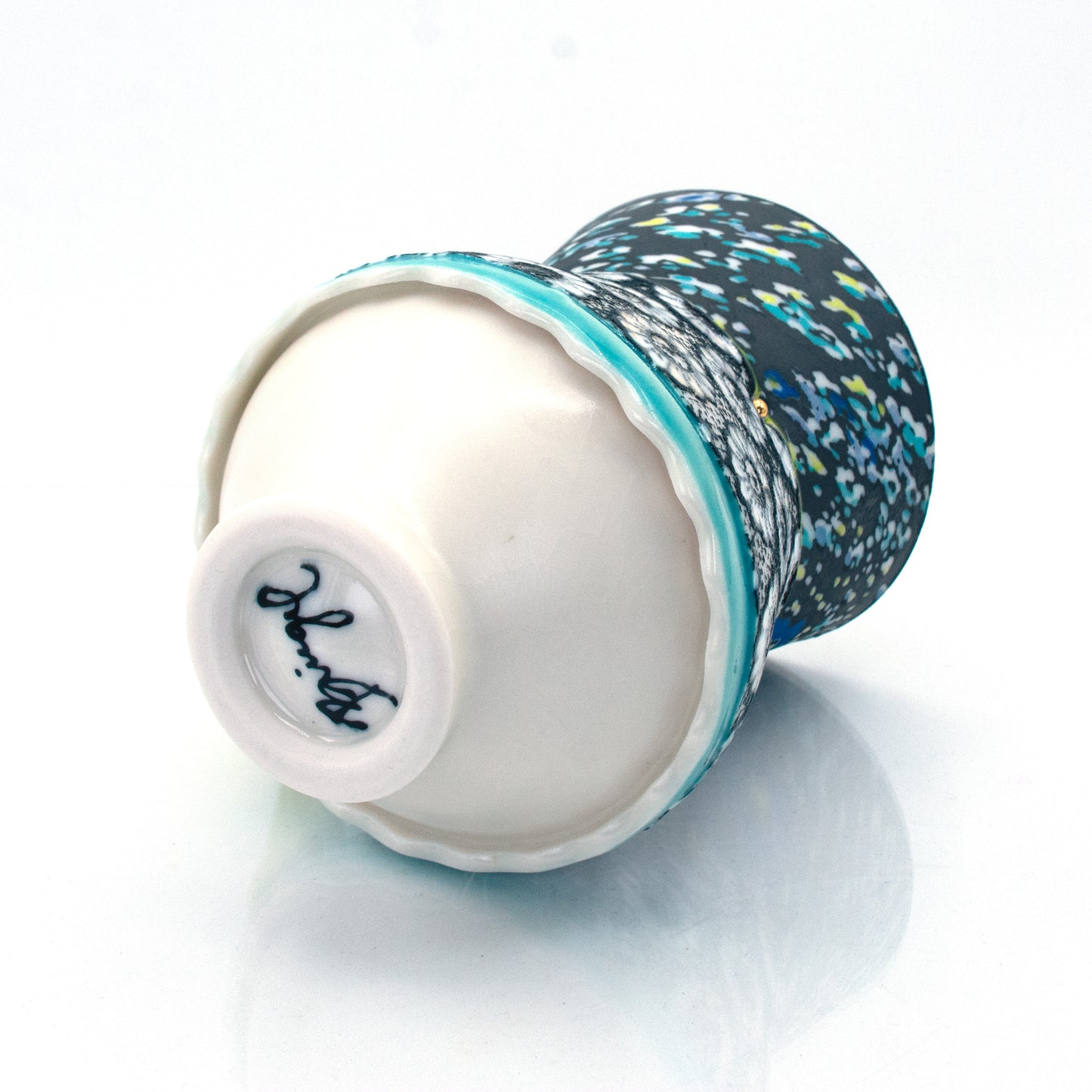 Blue Floral Dimple Mug