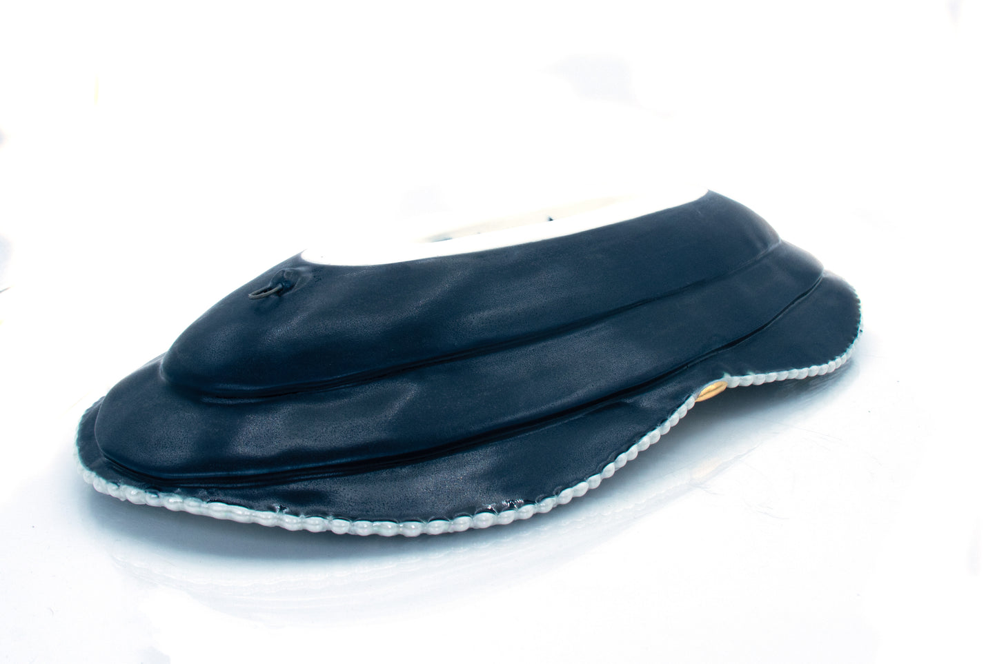 Blue Floral and Lace Oval Dish Platter