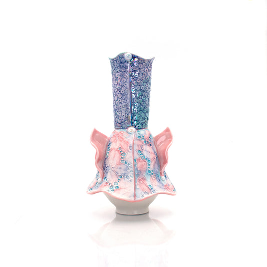Mermaid Sequin Ruffle Vase