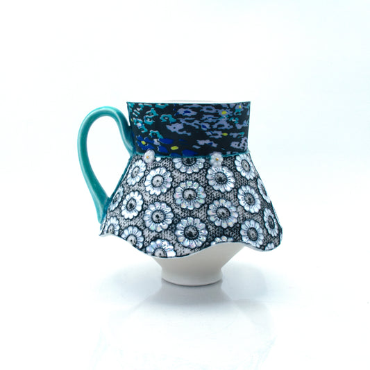Blue Floral Skirted Mug