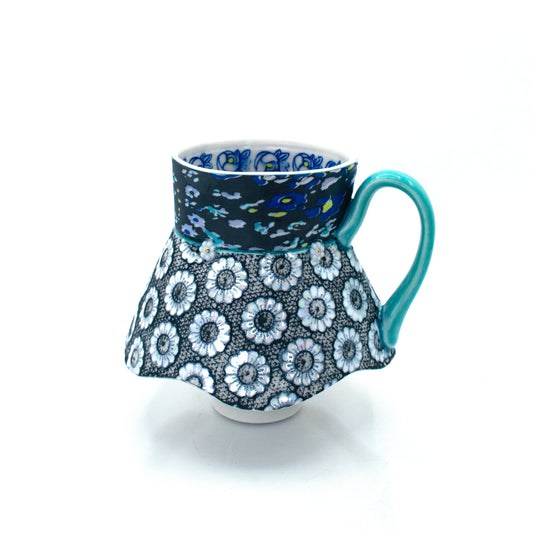 Blue Floral Skirted Mug