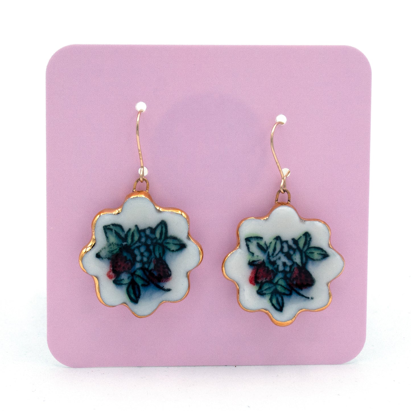 Strawberry Plate Earrings