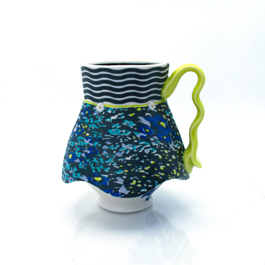 Blue Floral Skirted Mug