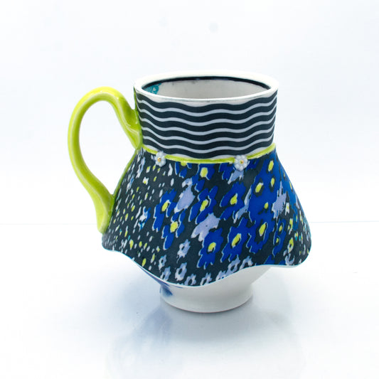 Blue Floral Skirted Mug