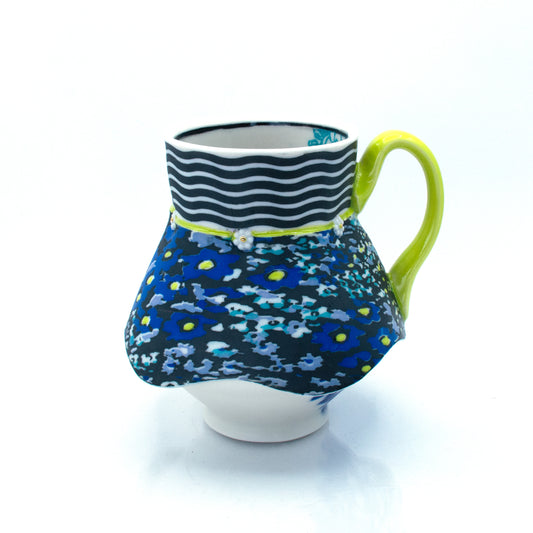 Blue Floral Skirted Mug