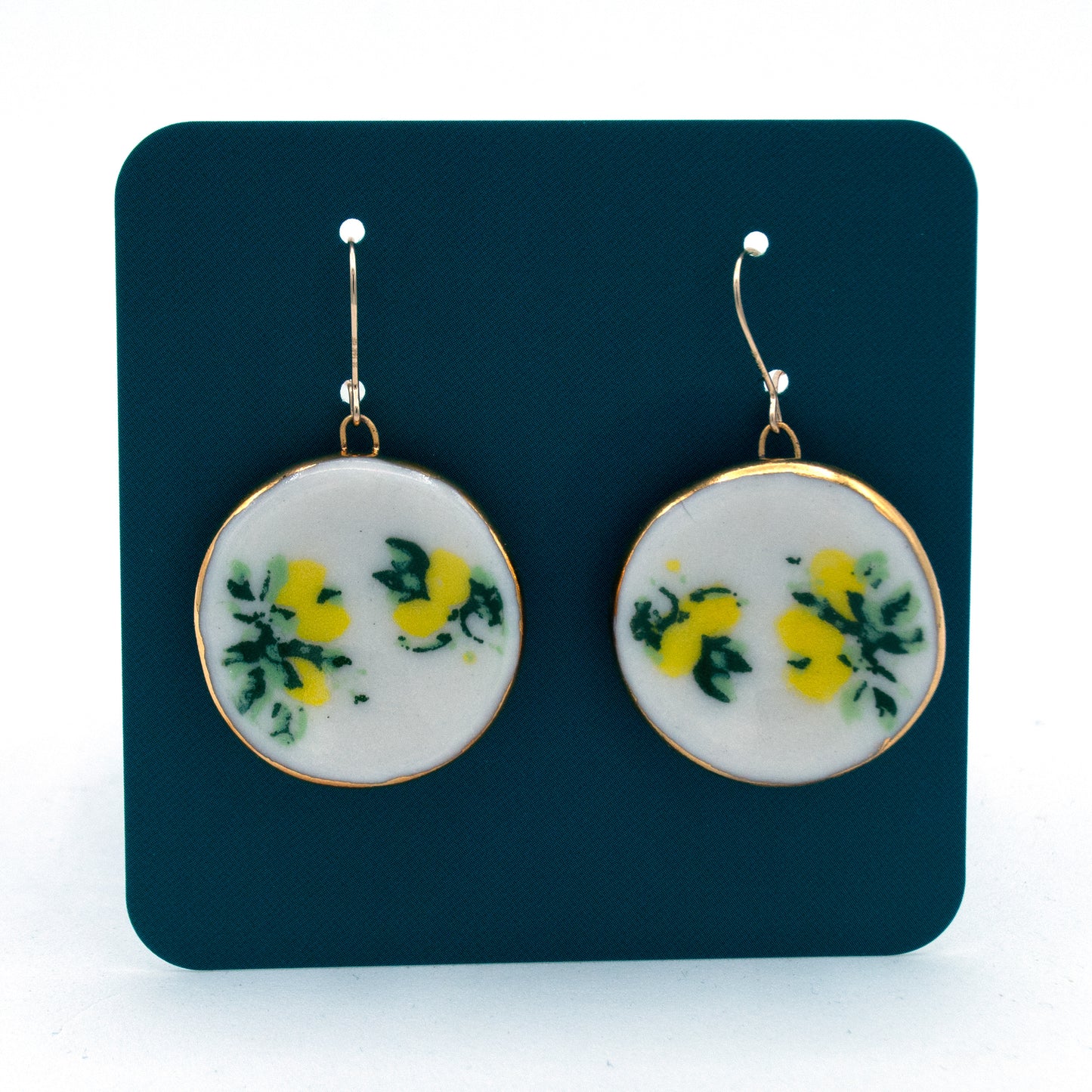 Lemon Drop Plate Earrings