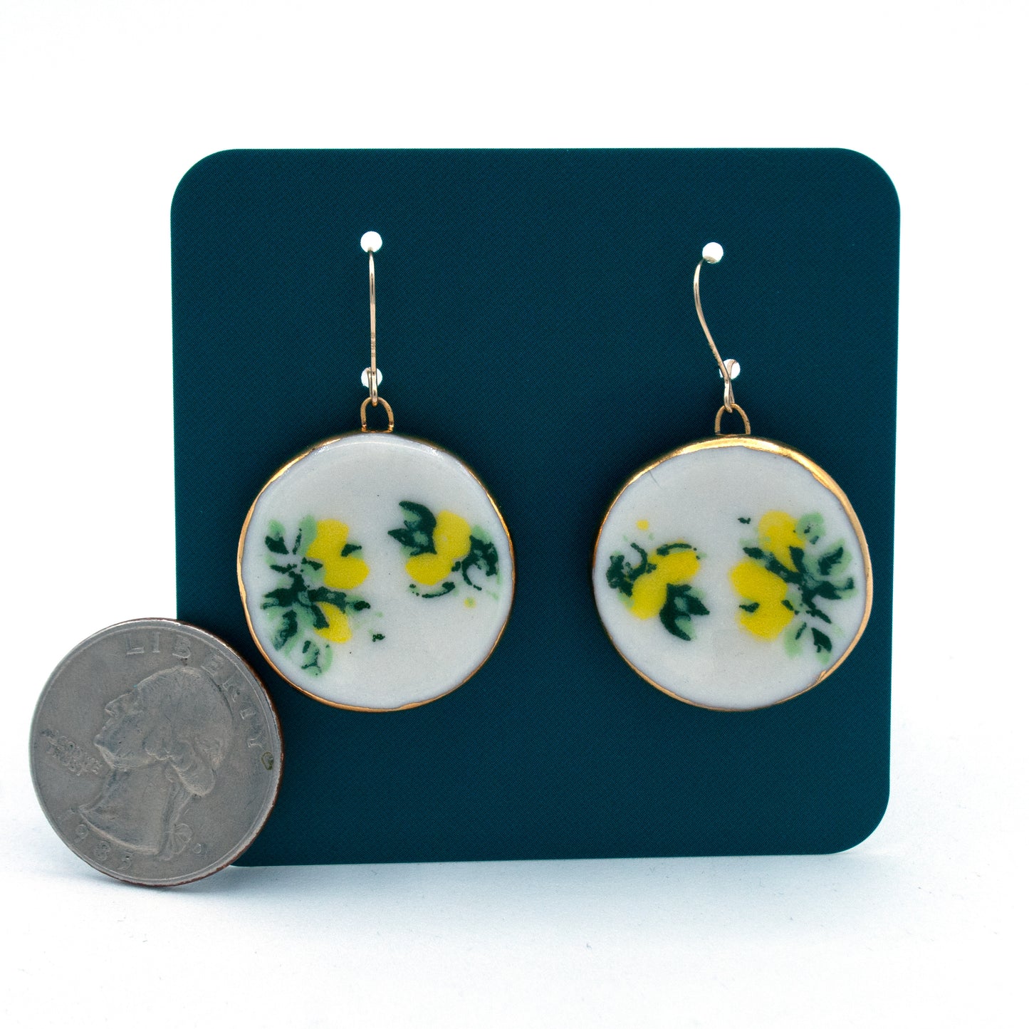 Lemon Drop Plate Earrings
