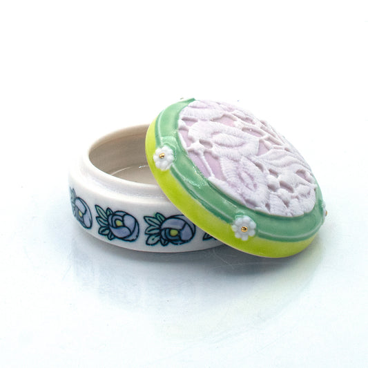 Floral Trinket Jar