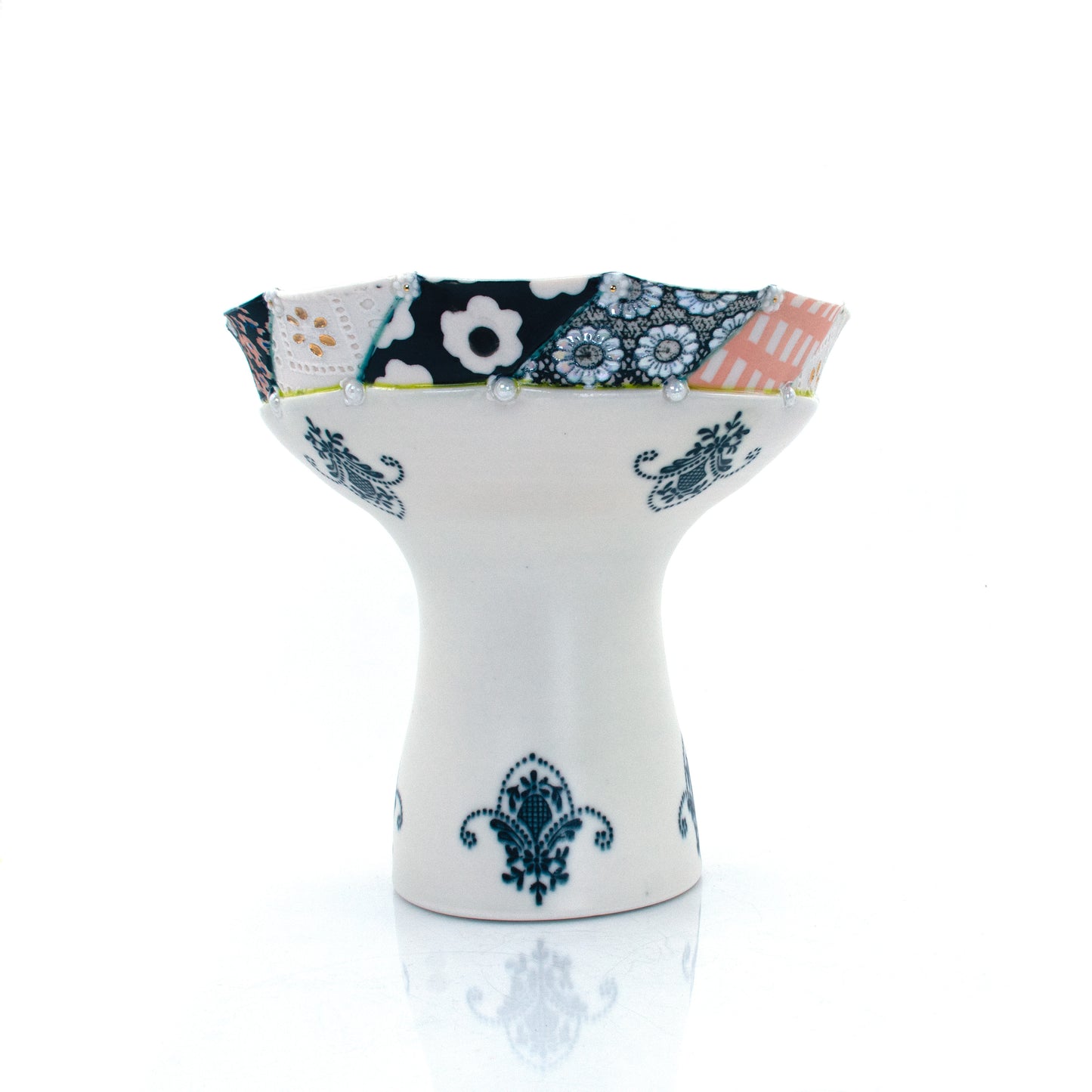 Quilted Pedestal Bowl