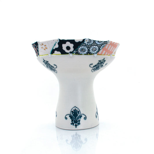 Quilted Pedestal Bowl