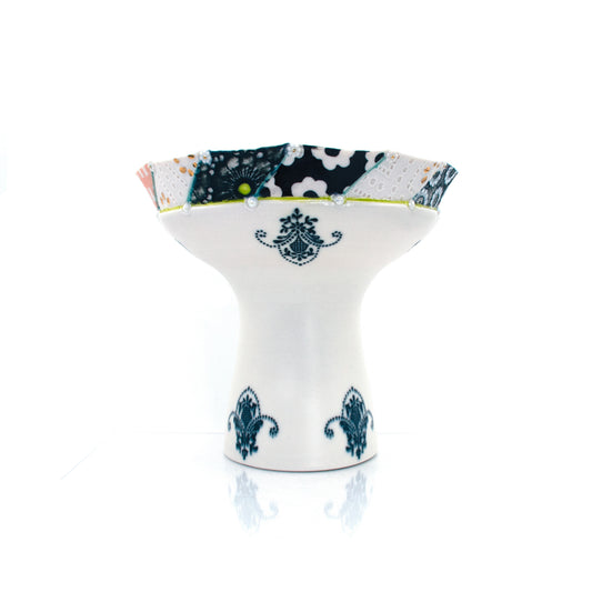 Quilted Pedestal Bowl