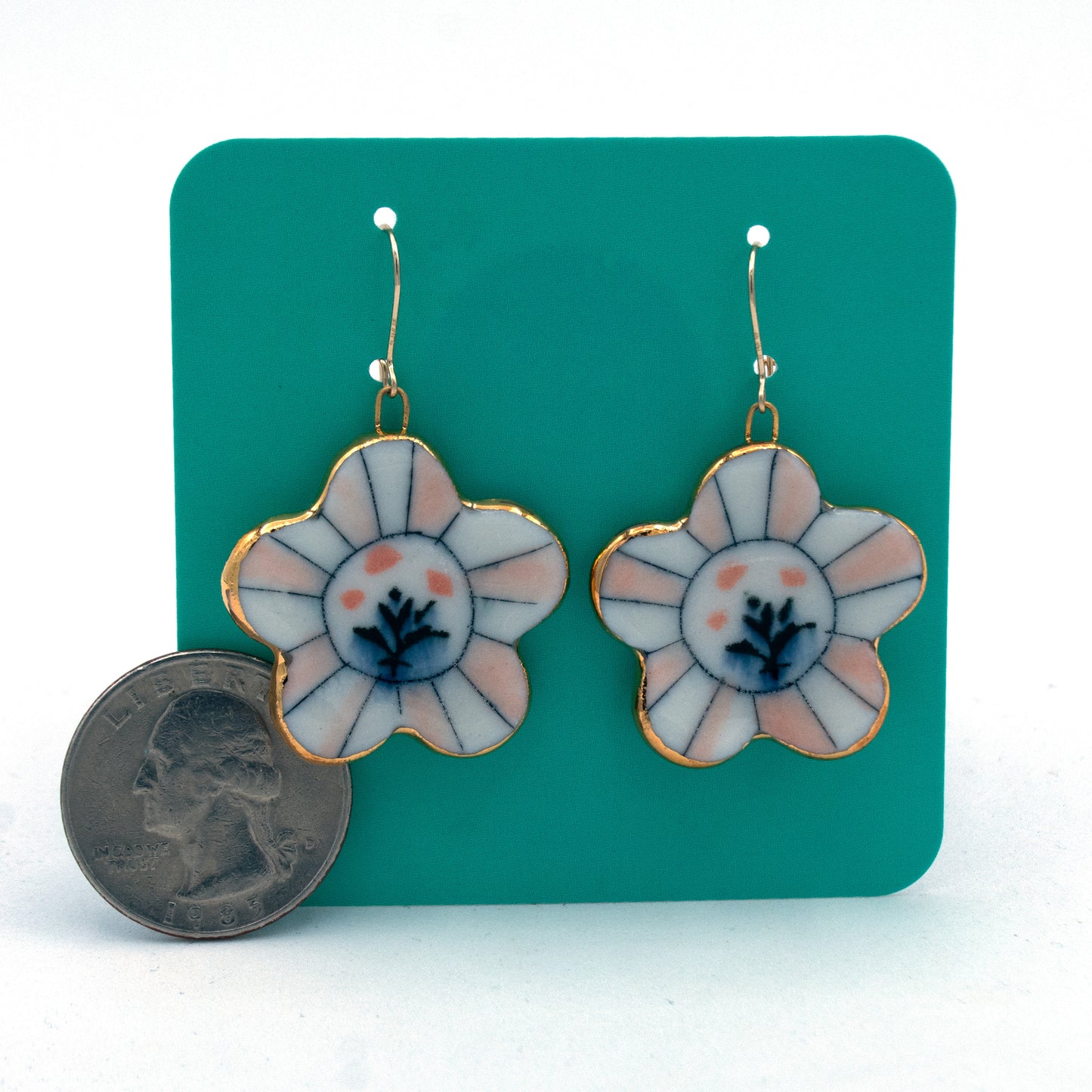 Floral Plate Earrings