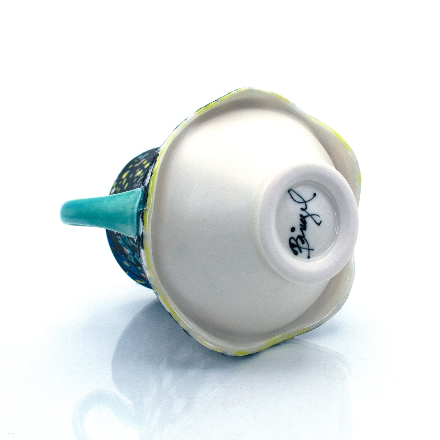 Black and White Floral Babydoll Mug