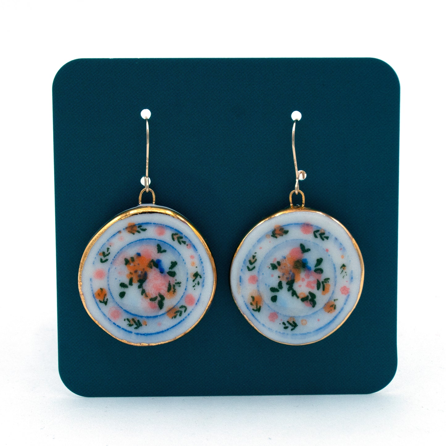 Majolica Plate Earrings
