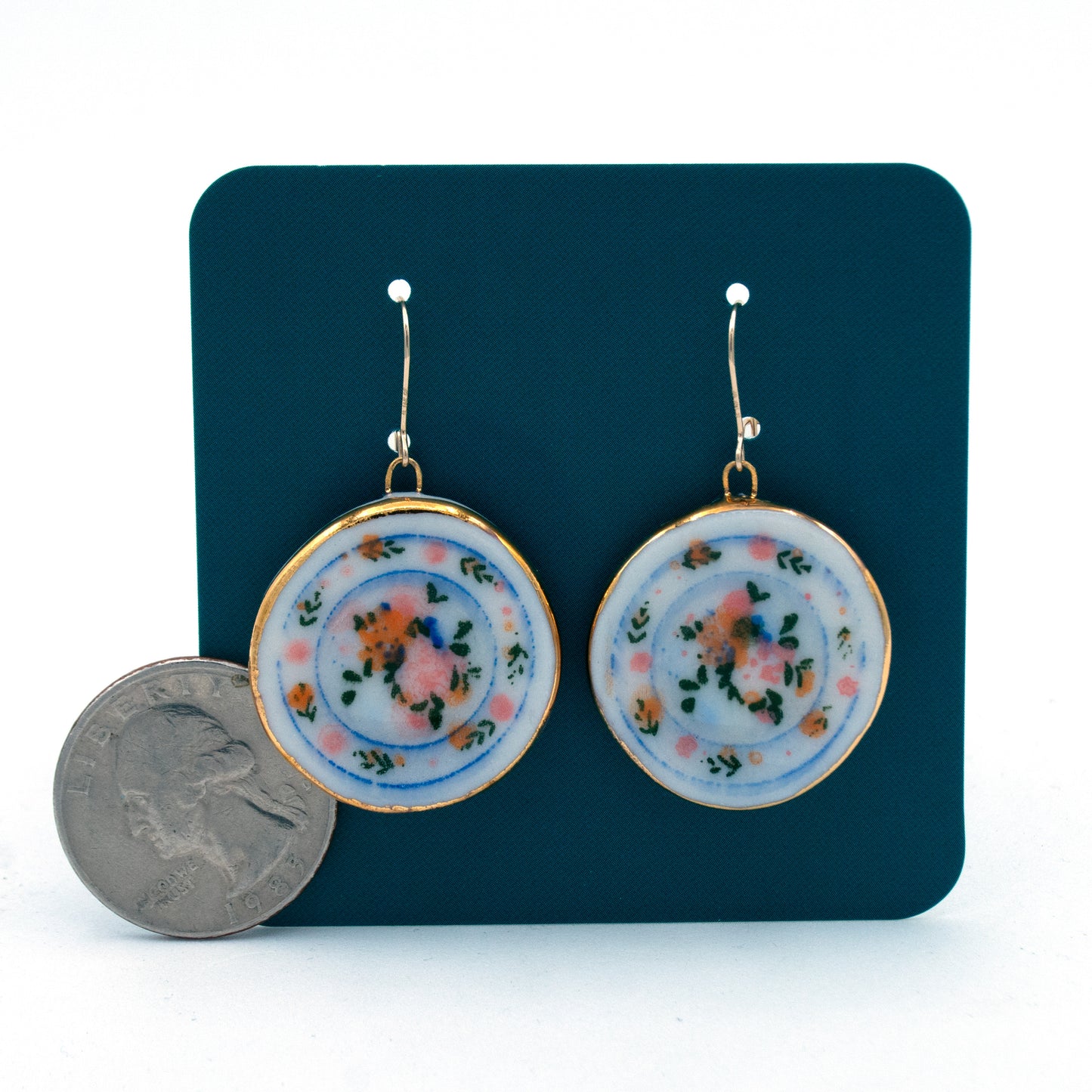 Majolica Plate Earrings