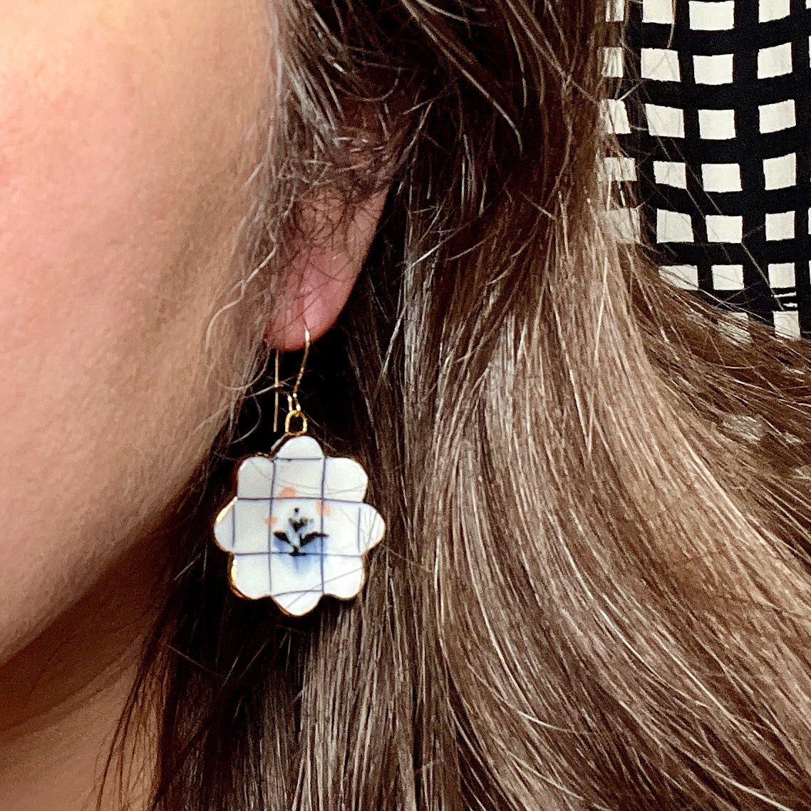 Scalloped Plate Earrings