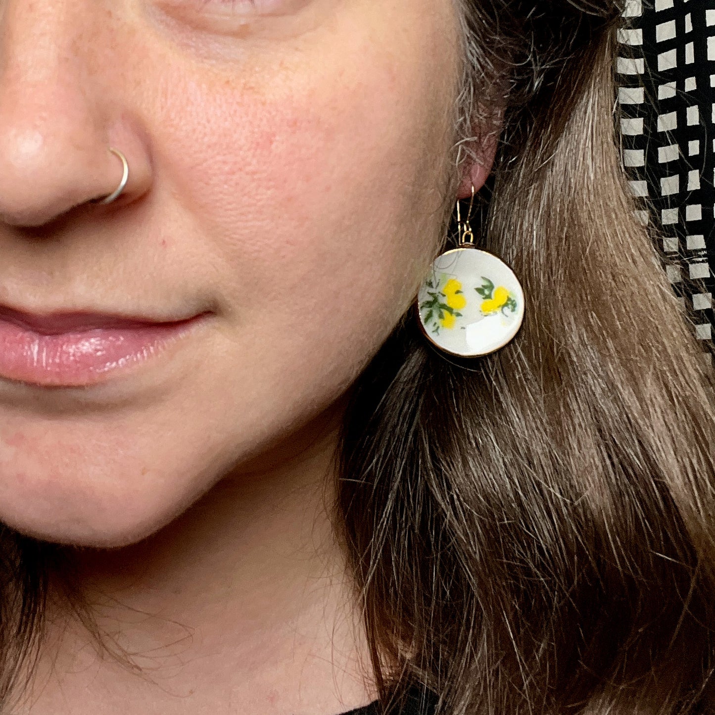 Lemon Drop Plate Earrings