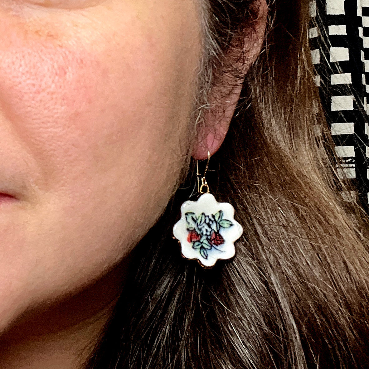 Strawberry Plate Earrings