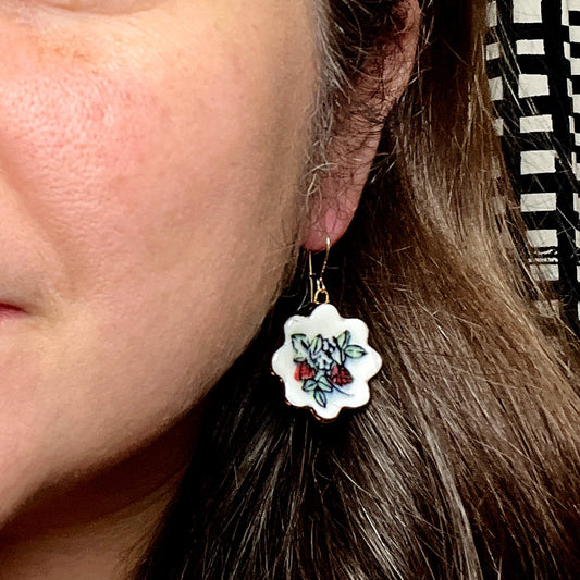 Strawberry Plate Earrings