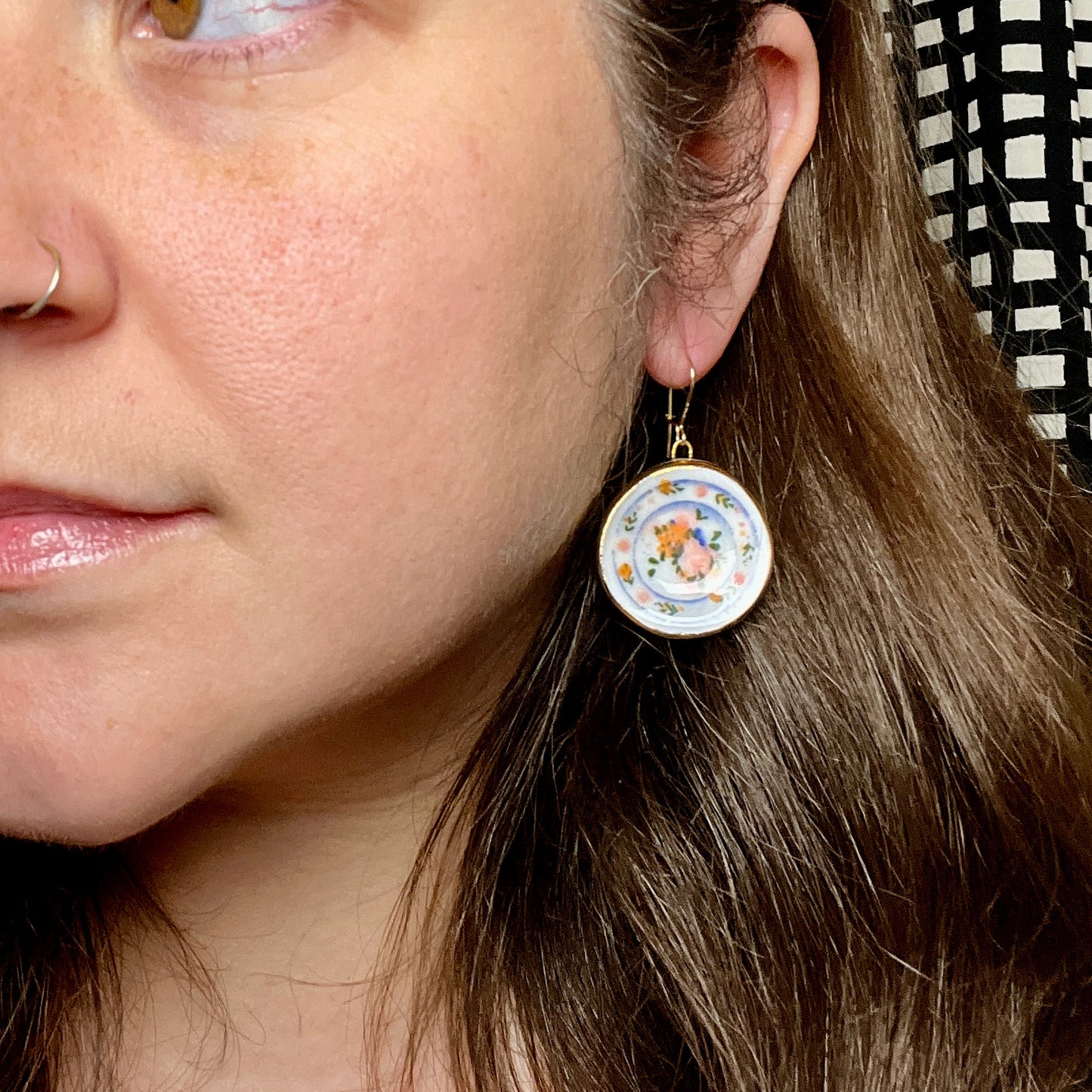 Majolica Plate Earrings