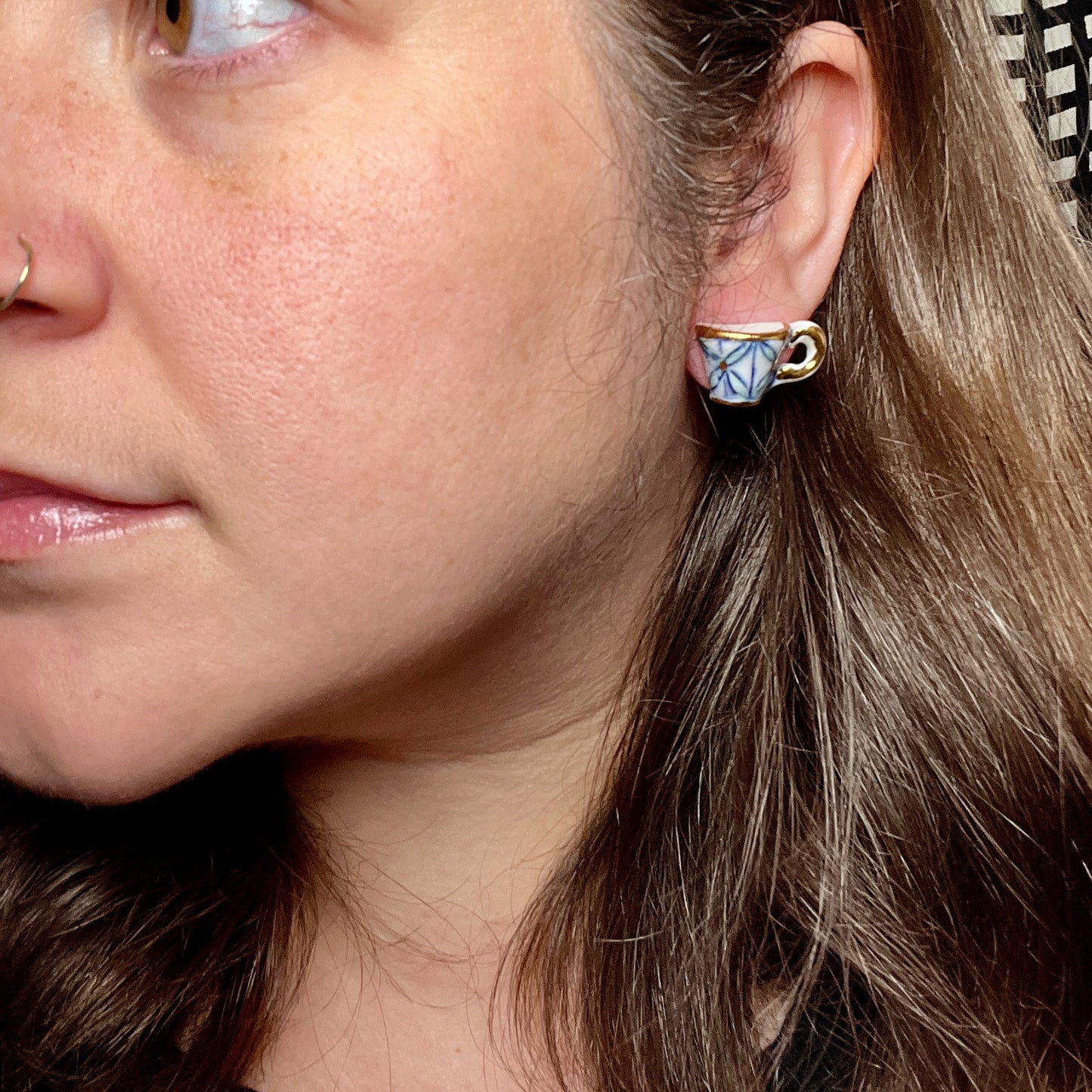 Teacup Stud Earrings