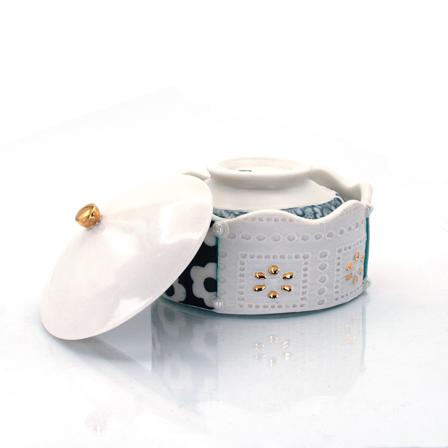 Print Block Sugar Jar