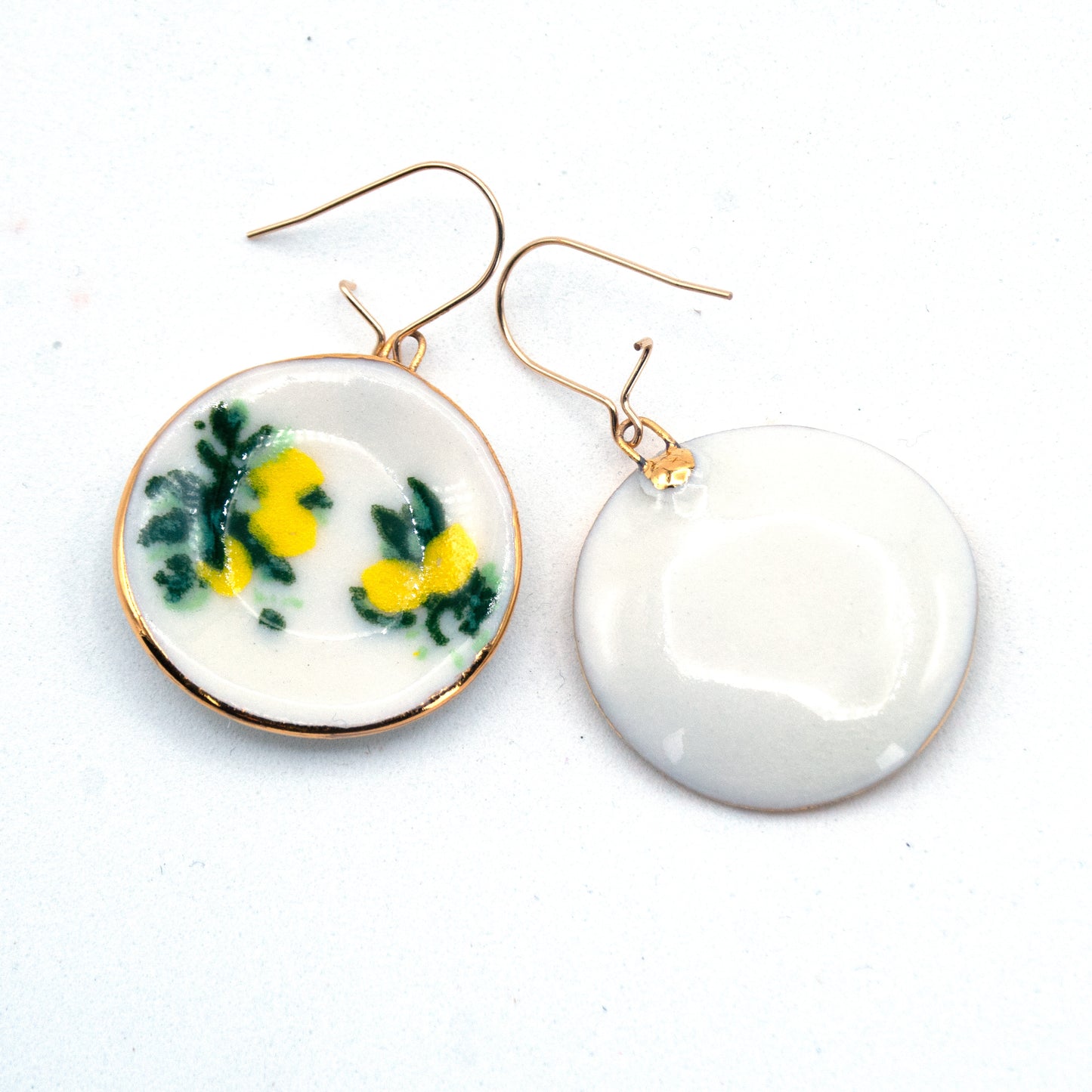Lemon Drop Plate Earrings