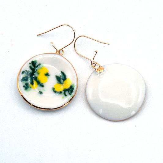 Lemon Drop Plate Earrings